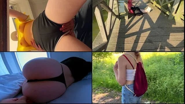 Less Overstimulating Quadruple Screen Compilation of Perky College Teens Fuck