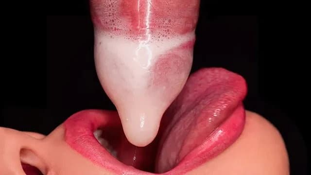 Close Up Horny Mouth Milking: Best Milking & Condom Break